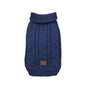 PETS TALE Dog Sweater Cable-Knit Pullover with Chain Detailing & Tag - Machine Washable Cozy Winter Sweater for Small, Medium & Large Breeds, Navy Blue, Dog Sweater for Small Dogs, Durable Petwear