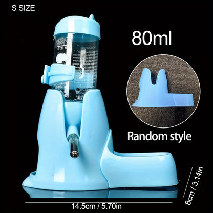 3-in-1 Hamster Water Dispenser, 2.71oz/4.23oz Plastic Feeder for Small Pets, Hamster, Sand Rat, Flower Branch Mouse